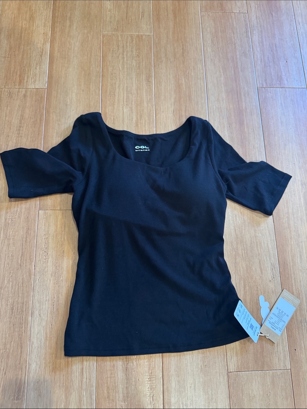 OGL Black Scoop Neck Short Sleeve Tee